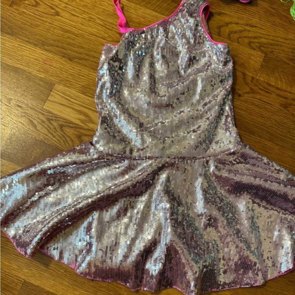 Glitter pink jazz or tap costume